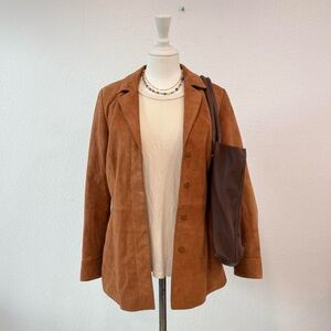 Vintage Brown Suede Women's Jacket